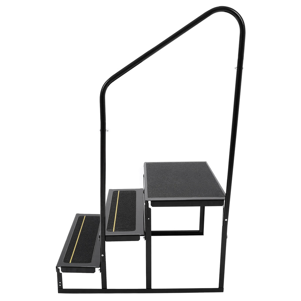 Steel RV Steps Trailer for Armrest Stairs Rail Travel W/ HECASA Trailer Load Hand 3 Universal Camper Hand-railing Side
