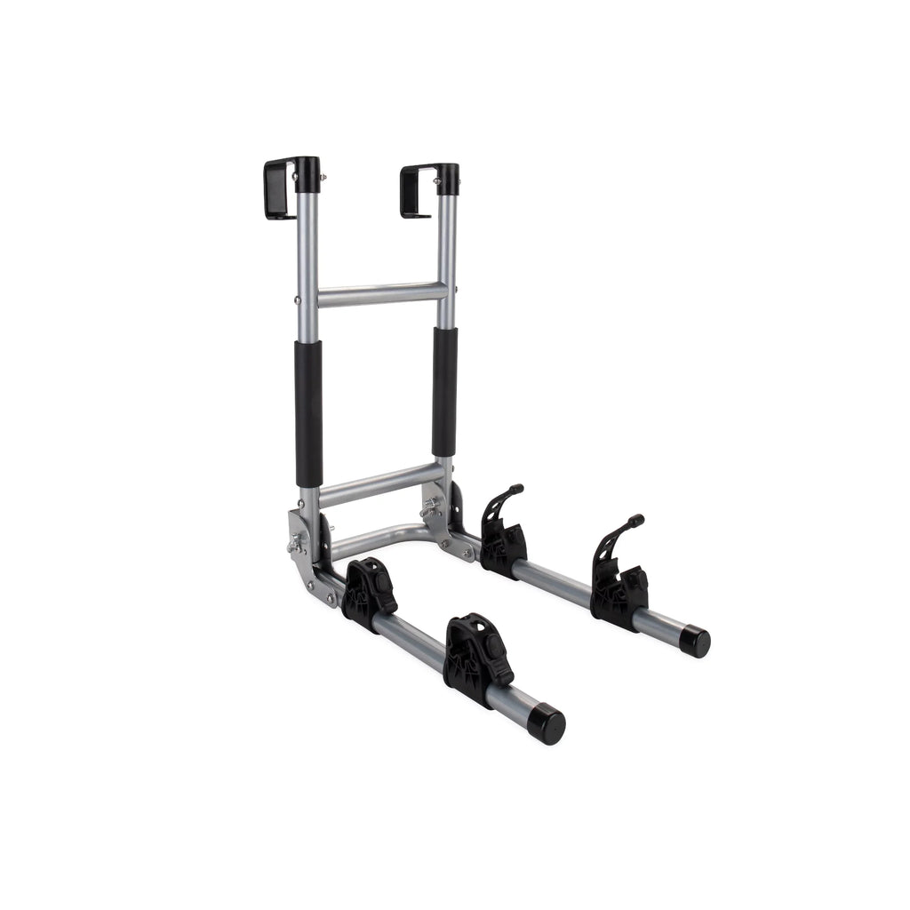 2 Rack Mount Ladder Camper/RV | Camco Holds Black Silver Bike Bikes (51492) to | Up &