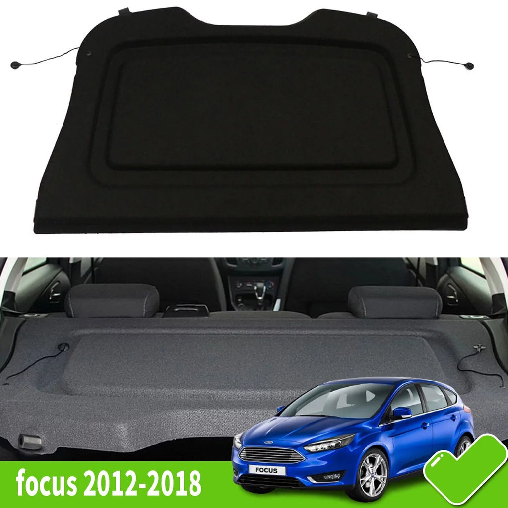 Rear for Cargo Shelf 2013 Fit Cover 2014 2015 2018 2012 Hatchback Accessory 2016 Cover Focus Sedan Board Black Parcle Focus Shield Non-retractable 2017 2012-2018 Trunk