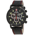 Men's Chronograph Chrono Watch Attitude Black Swiss Dial Military Quartz 01.1543.304