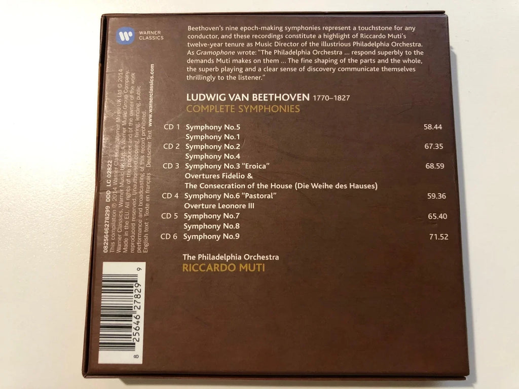 CD Symps Classical Beethoven Comp Riccardo / Muti - - -