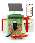 Gift Anyone Feeder 1 in 2 Feeders Bird Ideal Hummingbird Camera, AI with Camera, Bird HD Close-Ups Capture Camera Birds for with of Species, Auto 3MP with Identify Unique