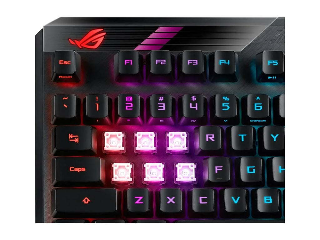 Modular ROG Switches, ROG II numpad detachable Blue & RX wrist Keyboard Wireless ASUS rest with Mechanical MA02 Gaming Claymore