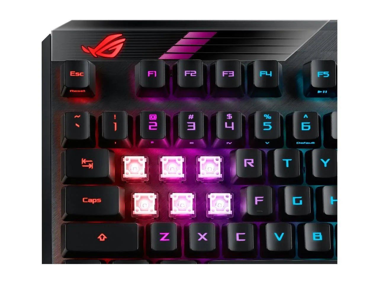 Modular ROG Switches, ROG II numpad detachable Blue & RX wrist Keyboard Wireless ASUS rest with Mechanical MA02 Gaming Claymore
