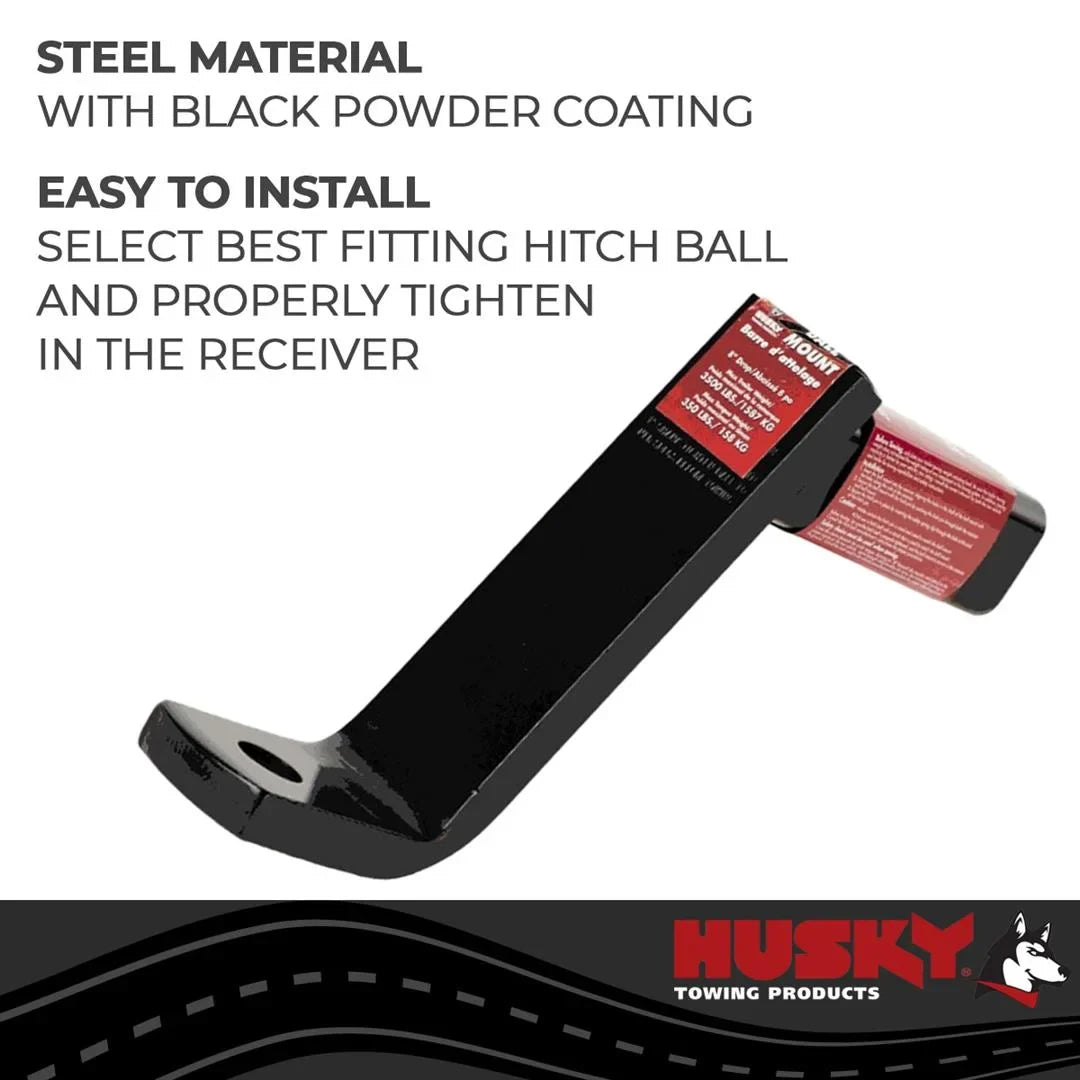 2" Husky Towing 31361 Ball Mount Trailer Hitch Receiver