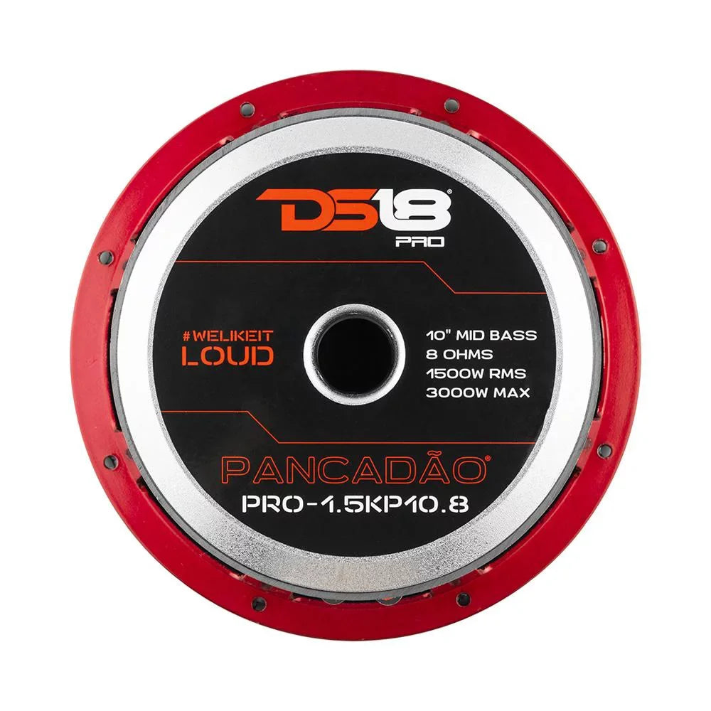 DS18 Mid Watts RMS 10" Ohm Pro-1.5KP10.8 Bass 8 Speaker Midbass 1500 Pancadao