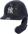 30, 8, Yankees Batting Played 2022 Worn New #25 - 22, Fanatics September Torres During Authentic October on York Gleyber Certified 10 June 15, Games Game-Used April and Navy Helmet