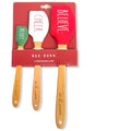 LL Set Dunn 3 Silicone Wood Letter Spatula Rae with Hard Pc. Handles Spatula