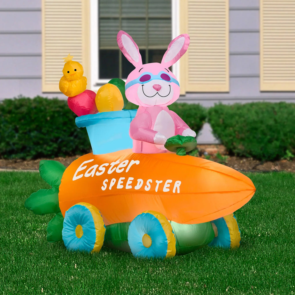a Carrot Inches Decoration, Self Plug In, Bunny Company 54 in Inflating, Tree Easter Inflatable Collection, Roadster National
