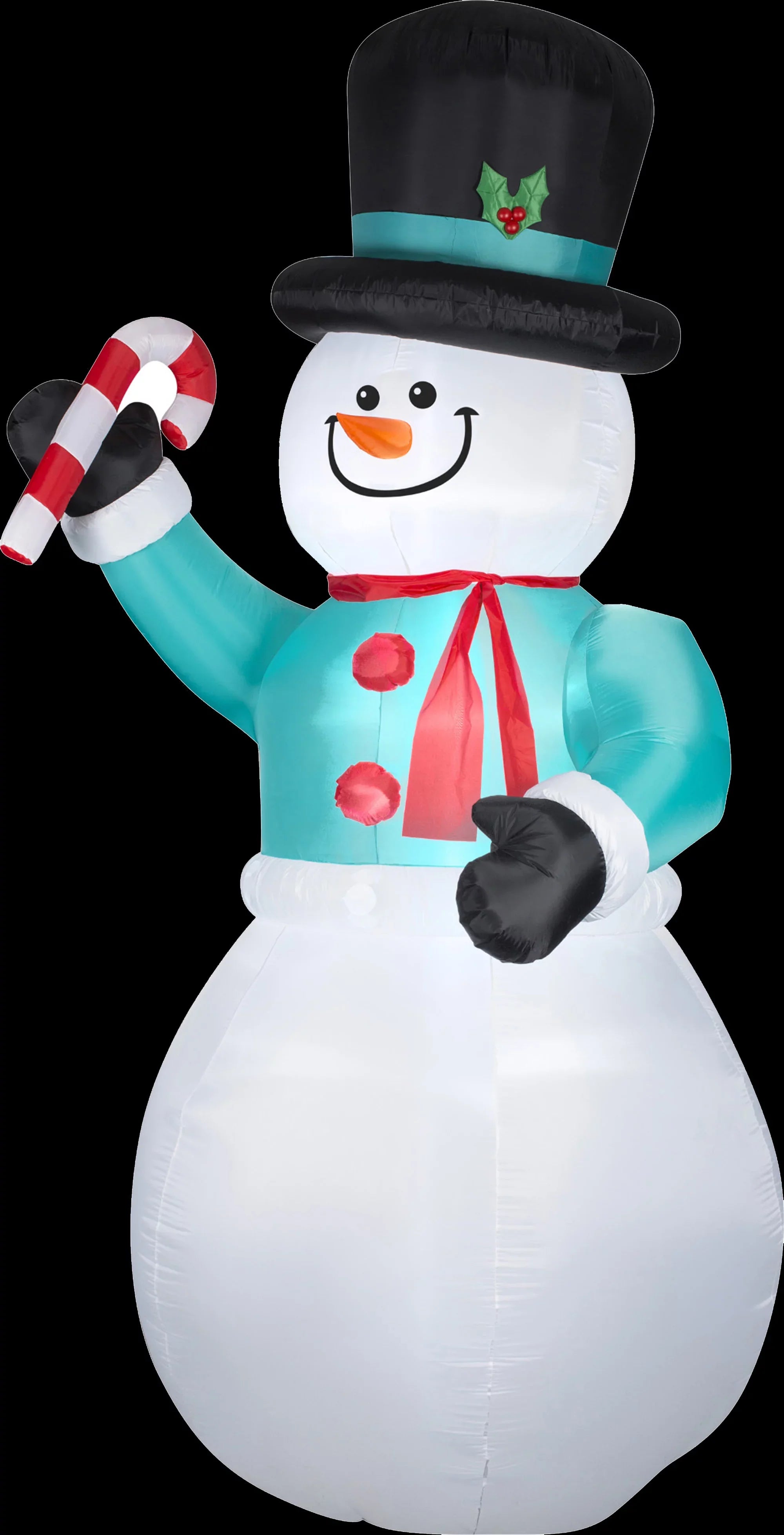 Candy Cane with Decoration Snowman Christmas Airblown