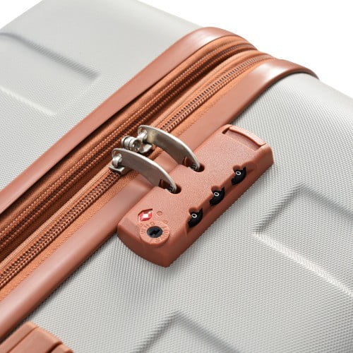 Luggage Grey Wheels 3pcs New Sets and Expandable TSA ABS sets Lightweight Spinner Model Brown) Durable Suitcase Clearance Light Hardside Luggage 20''24''28''( Hardshell with Lock Suitcase