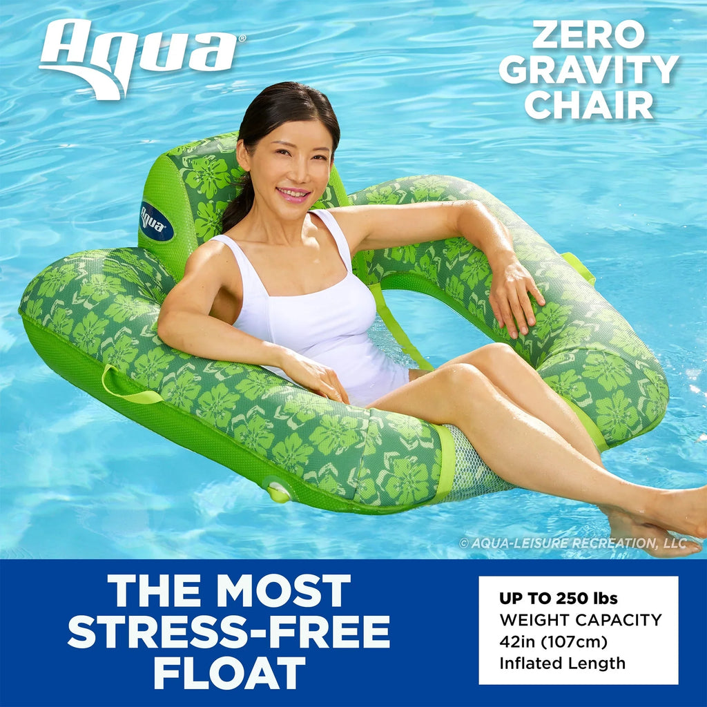 2in1 Floral & Aqua Leisure Lounger, Campania Pool Zero Gravity Float