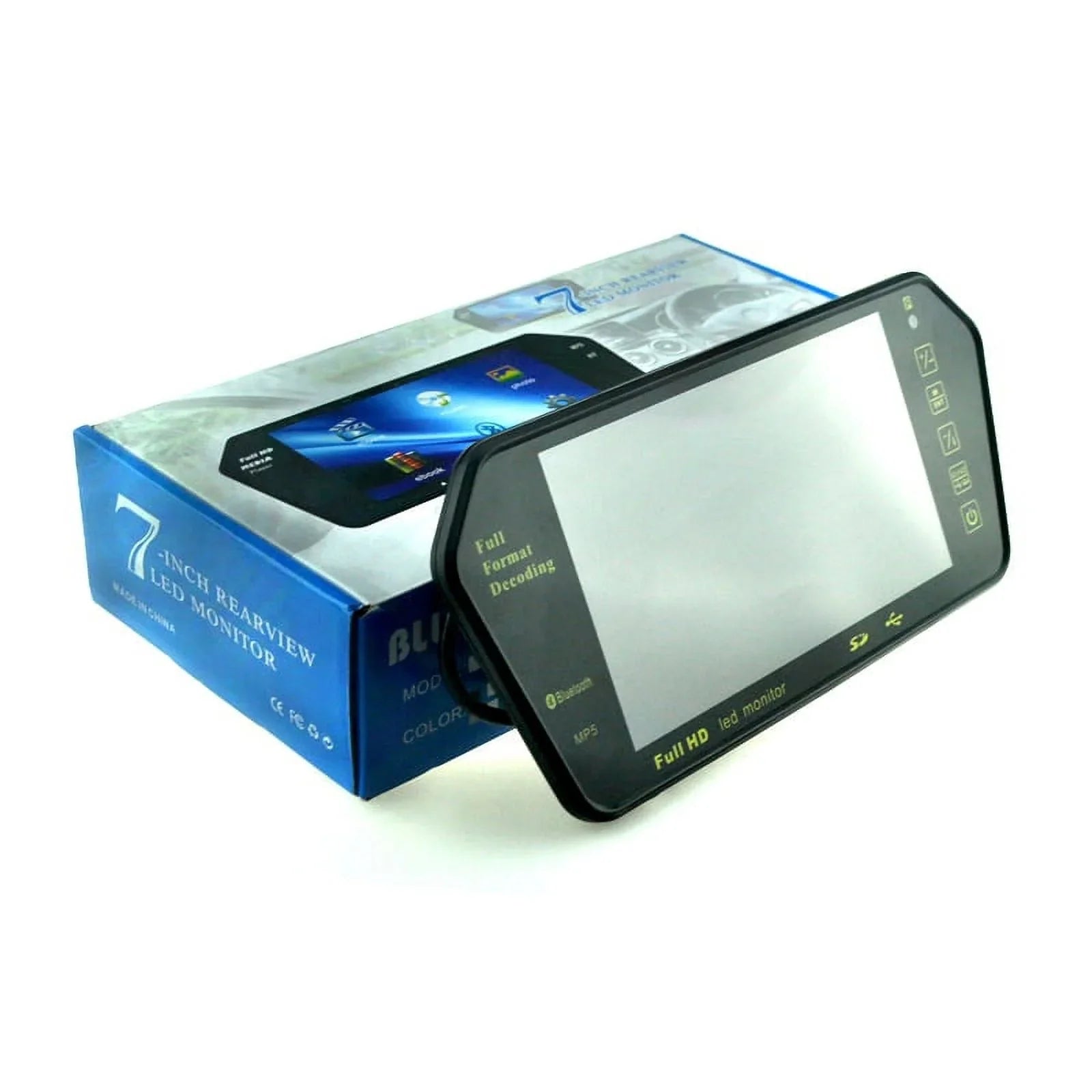 Vision TFT MP5 Monitor Transimitter Night 12-24V Inch Parking 800*480 Rear View Camera Car Mirror USB/SD/FM System 7 Display LCD