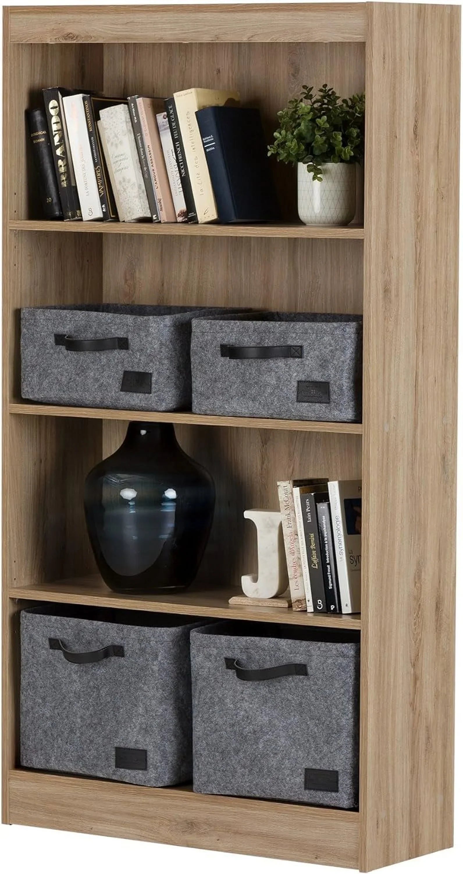 4-Shelf 58-Inch Bookcase-Morgan Cherry, Axess