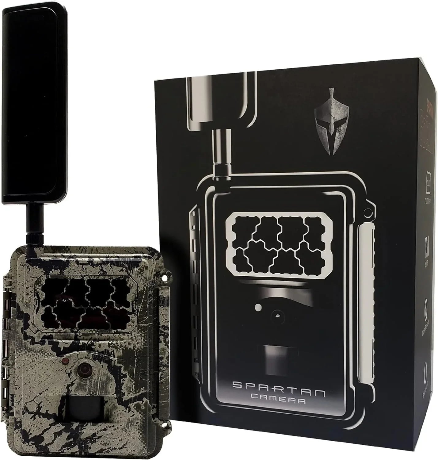 Spartan with Case, LTE Screen SD GoCam Card, and Cloth Security Wireless VERIZON Cleaner Batteries, Spudz Camera 4G Microfiber