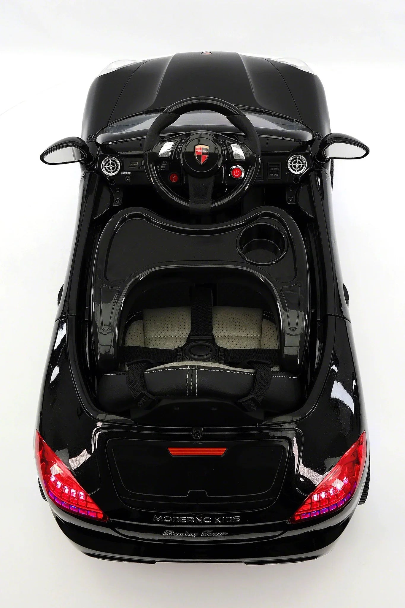 Electric Ride-On 12V Metallic Kids Car Kiddie with R/C Black Remote Parental Roadster |