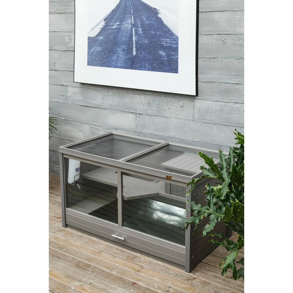 Grey ECOFLEX® Indoor Habitat-Nantucket Avenue Jumbo Hutch Rabbit Park