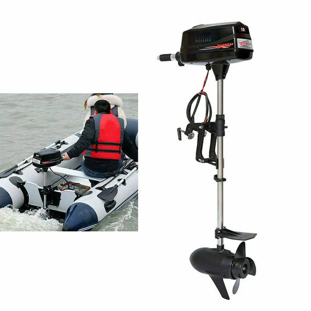 Outboard Brushless Wuzstar Electric w/Propel Engine Fishing Boat 10HP 2.2KW Motor 60V