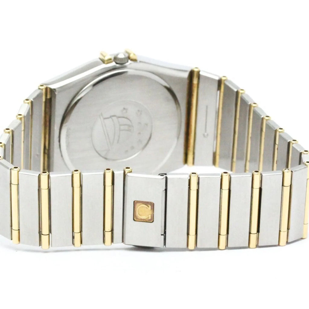 Polished Pre-Owned 18K BF566004 Watch Constellation Gold OMEGA Day Date 396.1070 Steel (Good)