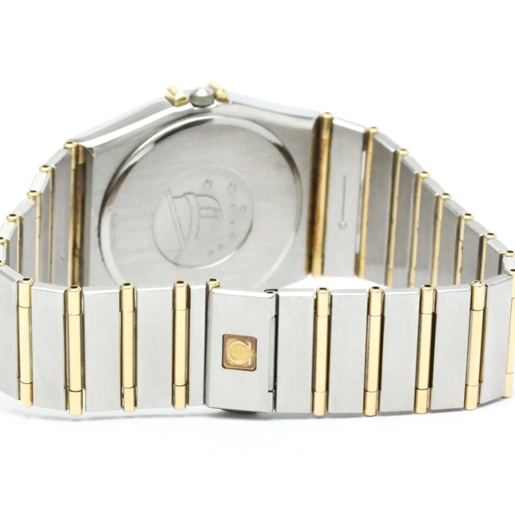 Polished Pre-Owned 18K BF566004 Watch Constellation Gold OMEGA Day Date 396.1070 Steel (Good)