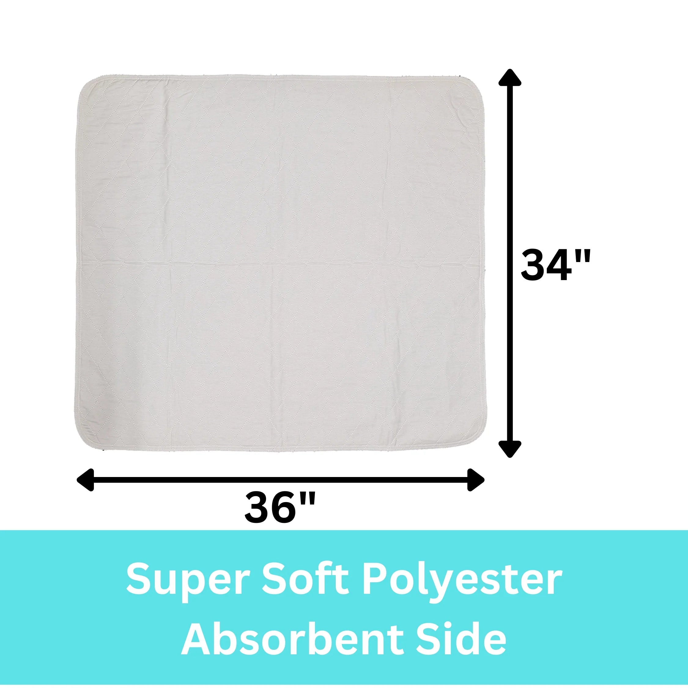 Pad Incontinence Bed Underpad Protection - Washable Pack Urinary x 4 36 Absorbent 34