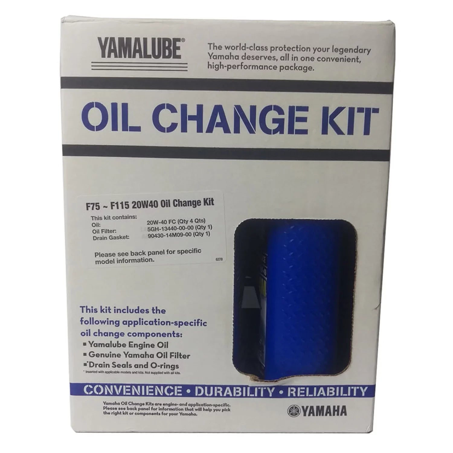 LUB-MRNMD-KT-21 Change,Filter OEM New Kit Outboard Service Oil F75-F115, Yamaha