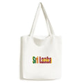 Canvas Shopping Bag Satchel Country Srilanka Tote Casual Name Handbag Flag