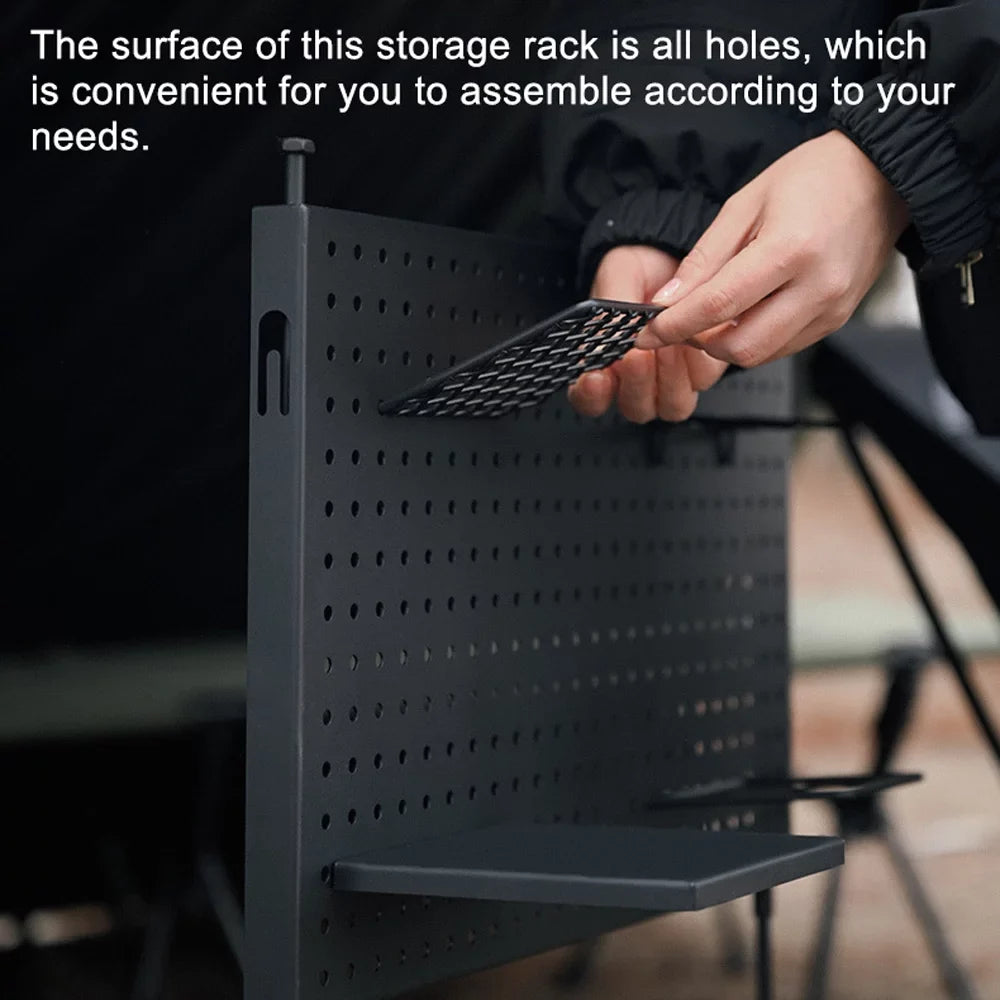 for Rack, Board Multifunctional and Bowls BBQ Portable Radirus Cups Display Camping Shelf Hole Storage Picnic