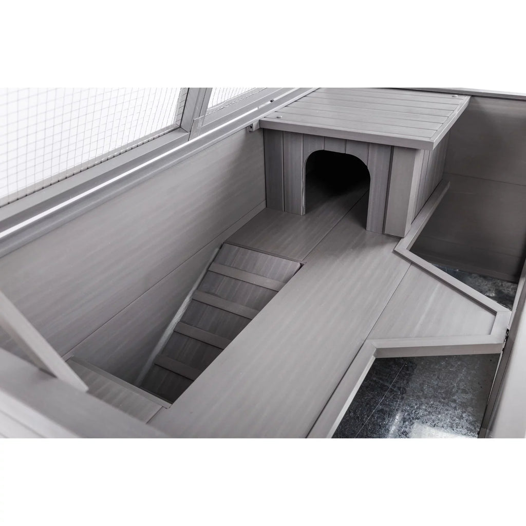 Grey ECOFLEX® Indoor Habitat-Nantucket Avenue Jumbo Hutch Rabbit Park