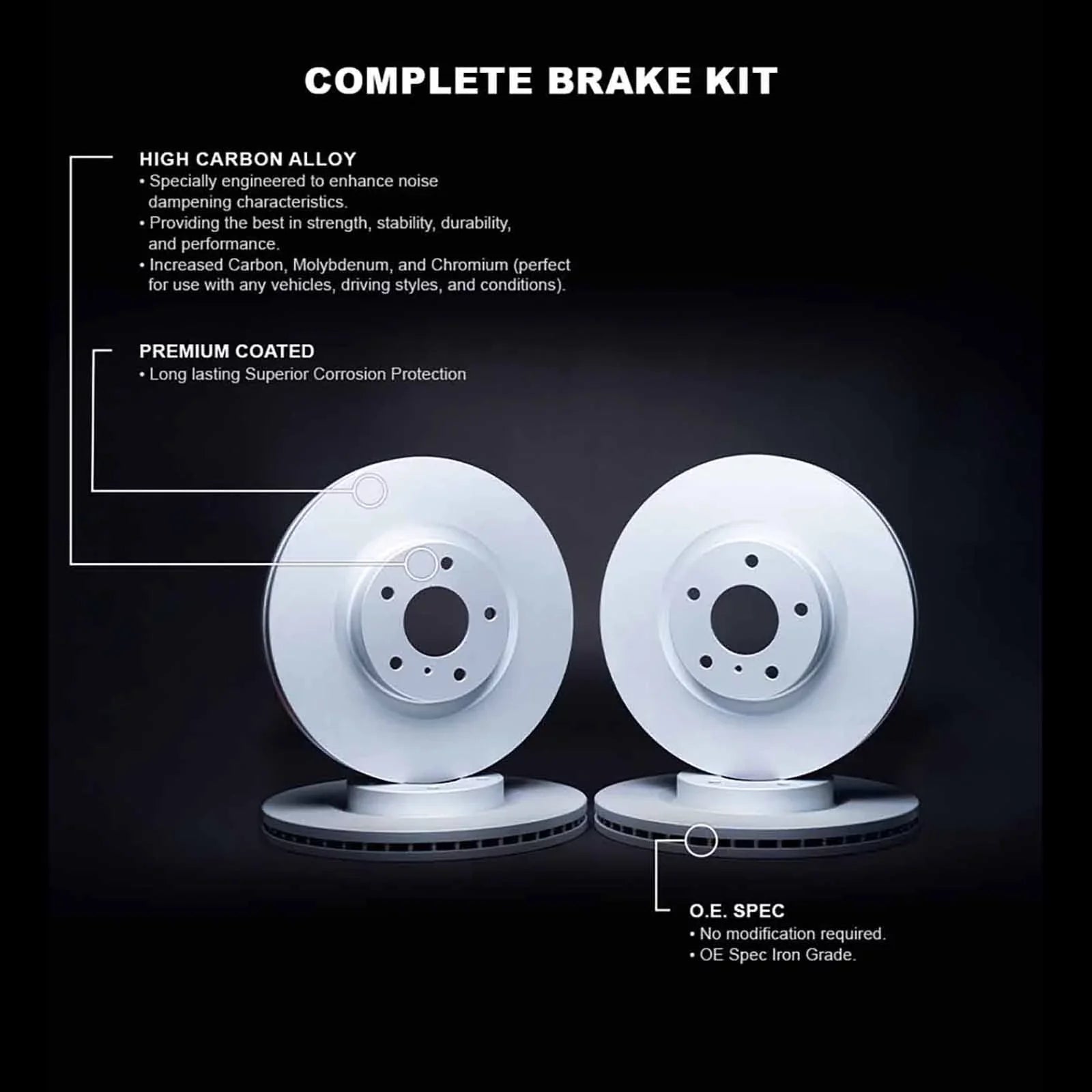 RENEGADE Coated Carbon select: Brake COMPASS, JEEP 42021 Fits R1 2015-2022 JEEP R1 Rotor Concepts Wdpn2 2017-2022 Concepts