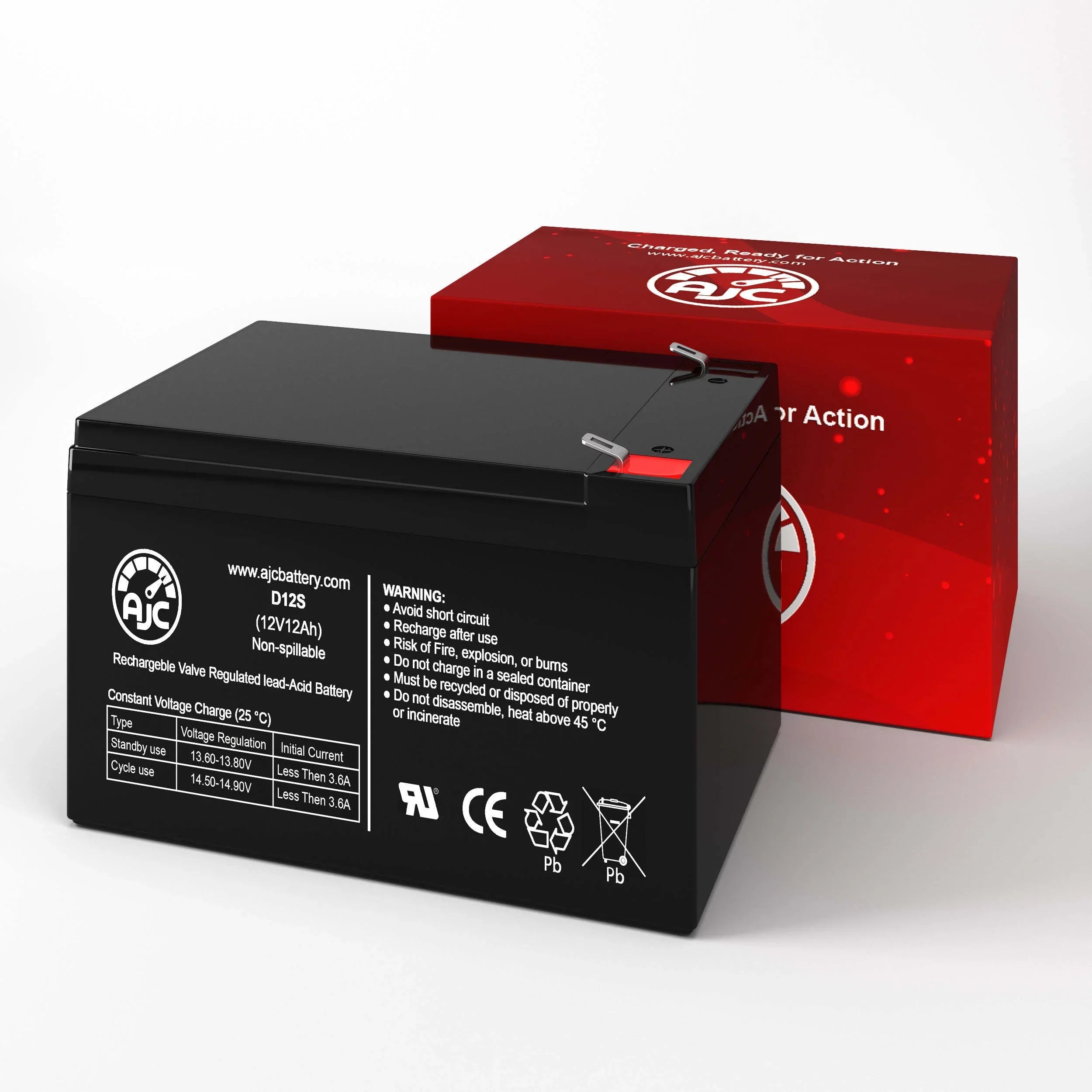 Scooter Is Replacement - Electric Brand AJC an EVO 500 Battery 12Ah 12V This