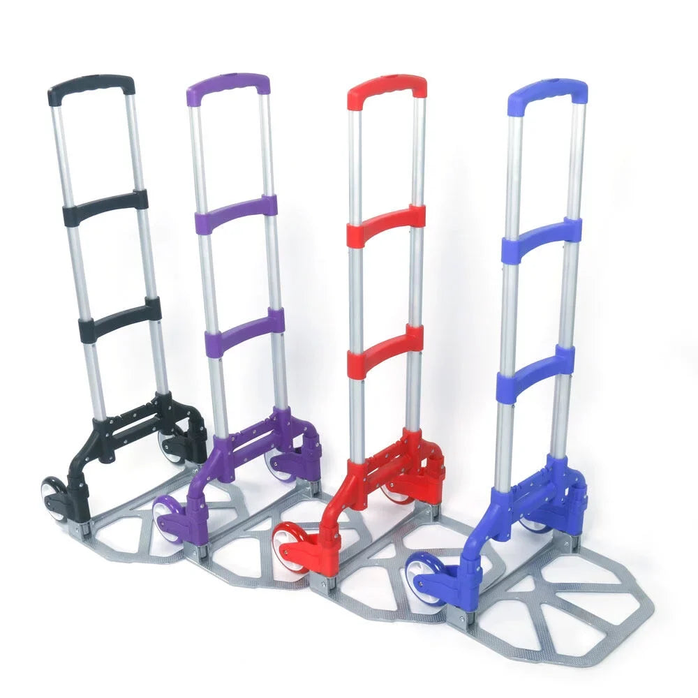 Dolly Cart Push Collapsible Folding Truck Luggage Hand Portable Aluminium Trolley