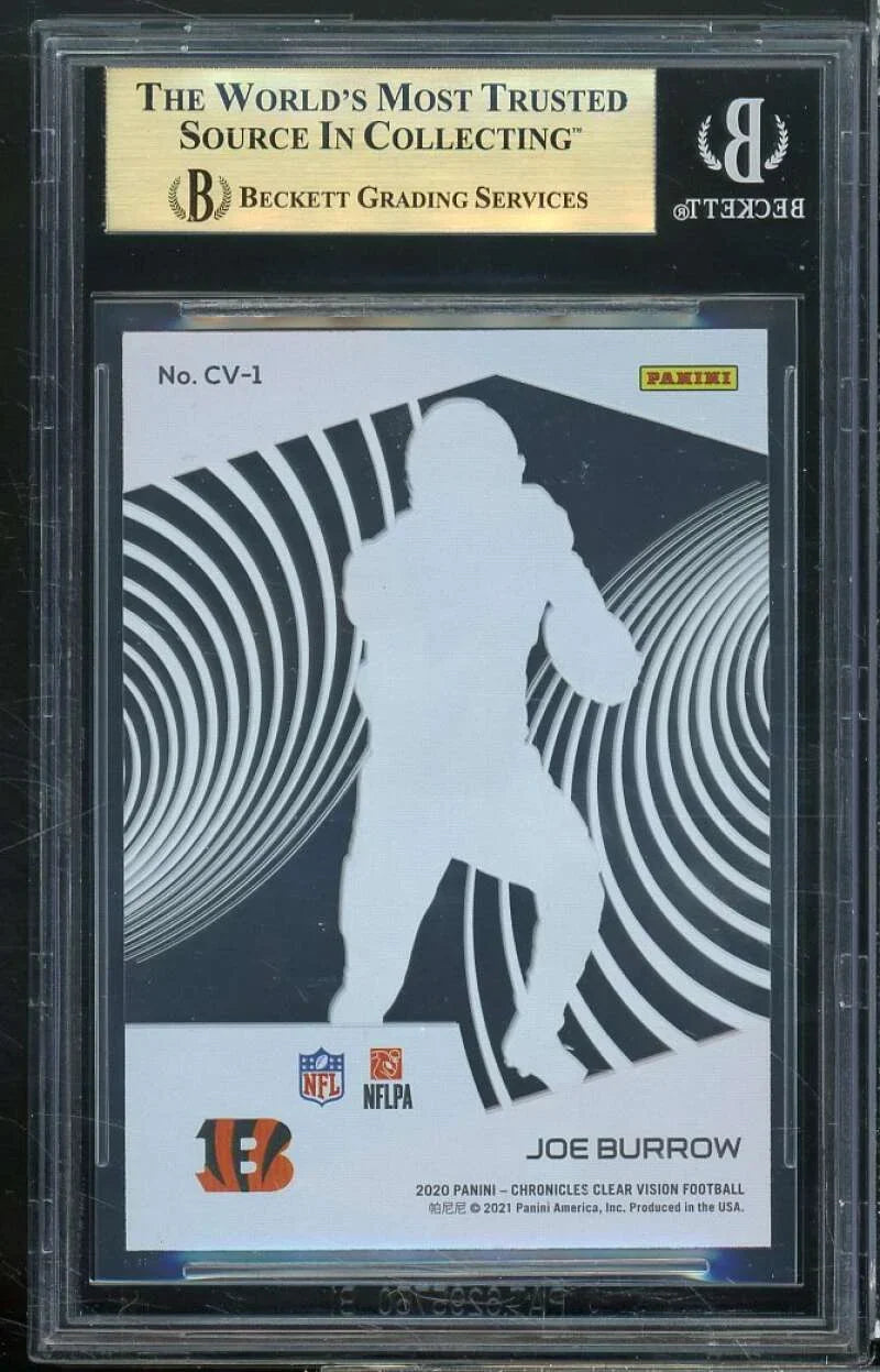 9.5 10 Rookie 9.5 Burrow Rookies 2020 Vision (9.5 Joe BGS #1 Panini 9) Clear