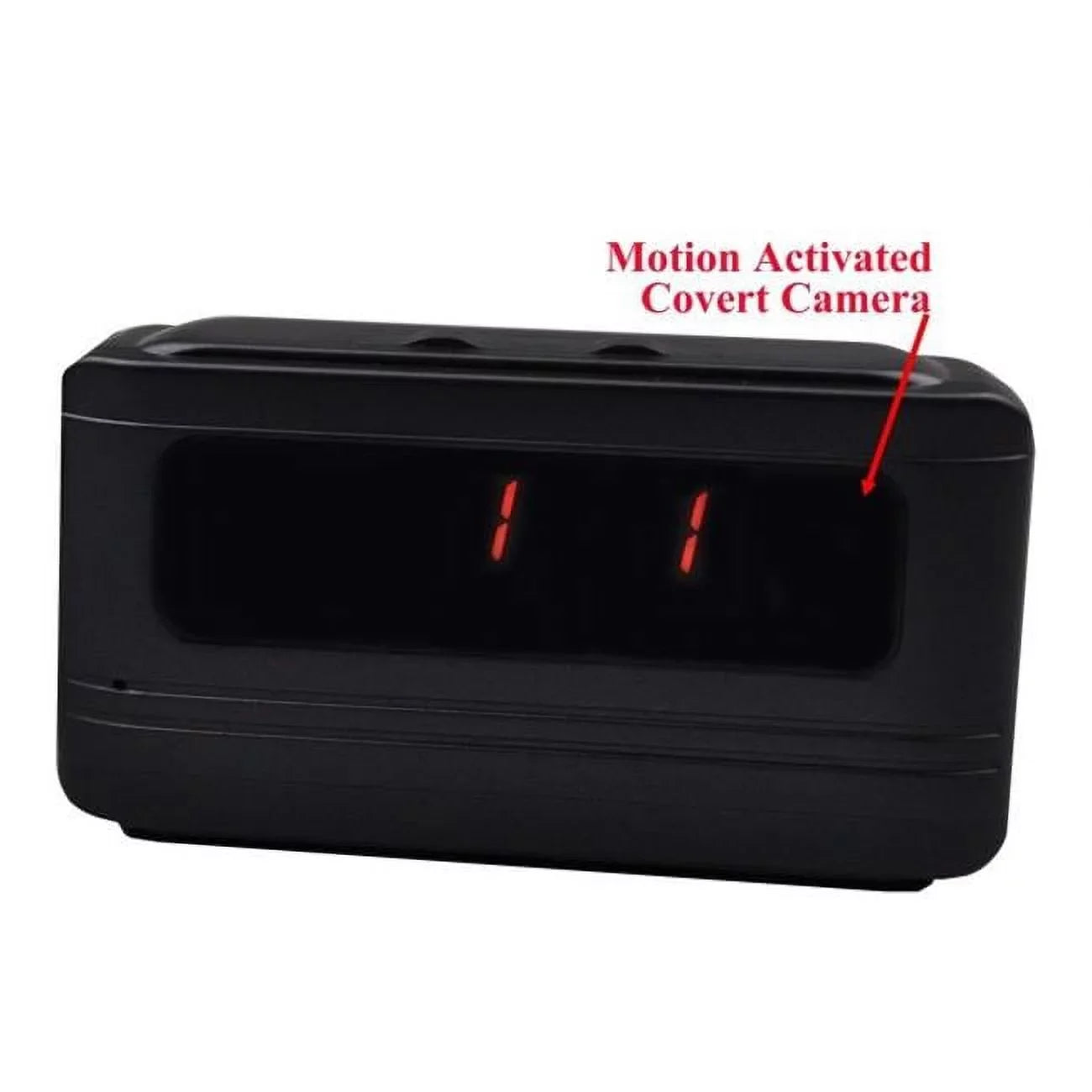 with Detection Soothing Camera Covert Alarm Secuvox HD (Black) Talking Motion Clock Music