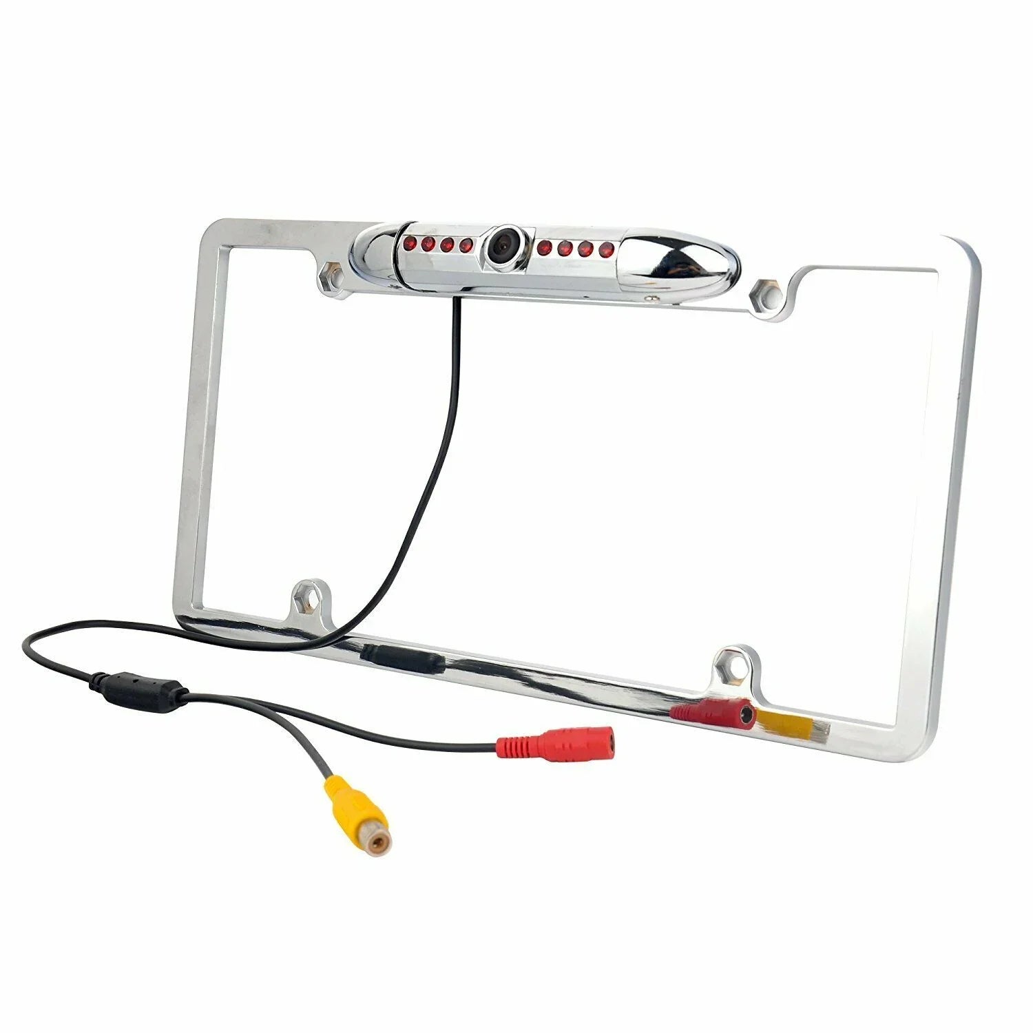 License NEW Car Vision RearView Camera 8 US 12V Backup Plate CMOS Frame Night IR
