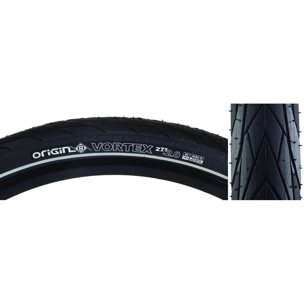 Bk/bk/ref Wire Vortex Belt Origin-8 Tire 27.5x2.00 Or8 Vortex
