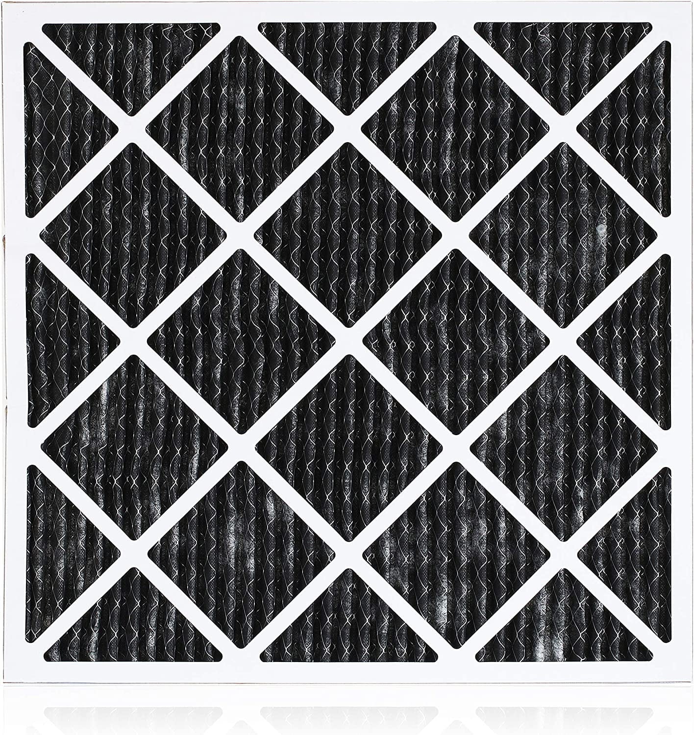 (12-Pack) MERV Activated Filterbuy AC Pleated with Filters Eliminator Odor 8 20x24x1 Air HVAC Furnace Carbon