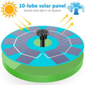 Aerator Fountain AISITIN Bird 3W Solar 1200mAh Bath, for Decoration Solar or Solar Pump Pump (Green) liquid Fountain Tank, 6 Battery, Fish Nozzles, Built-in with Garden Pond Floating Pump,