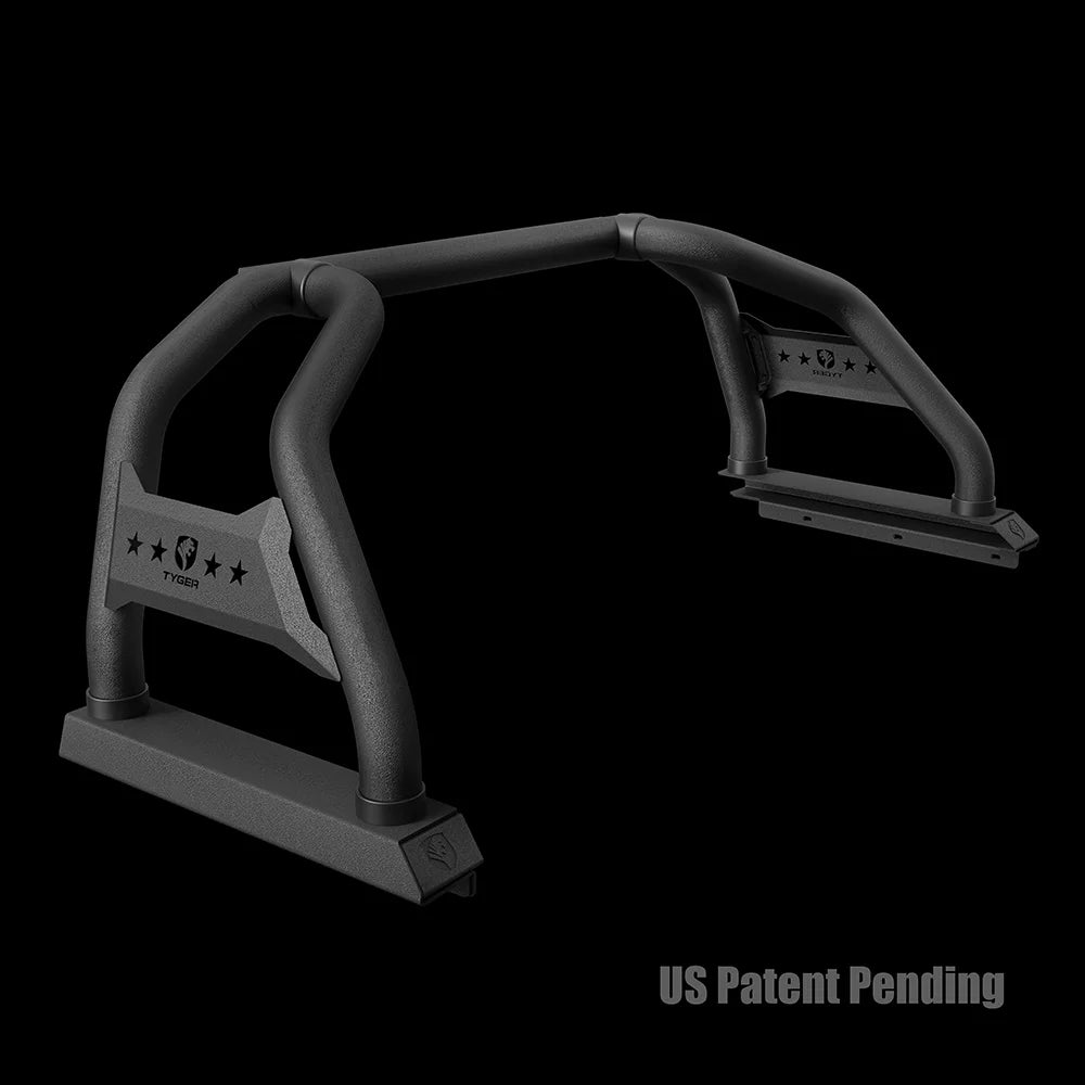 Chevy 2015-2024 | | Textured Light Mount Canyon Bar | Colorado with TG-SB7C88518 Auto Compatible GMC Tyger Sport Roll Black Bar |