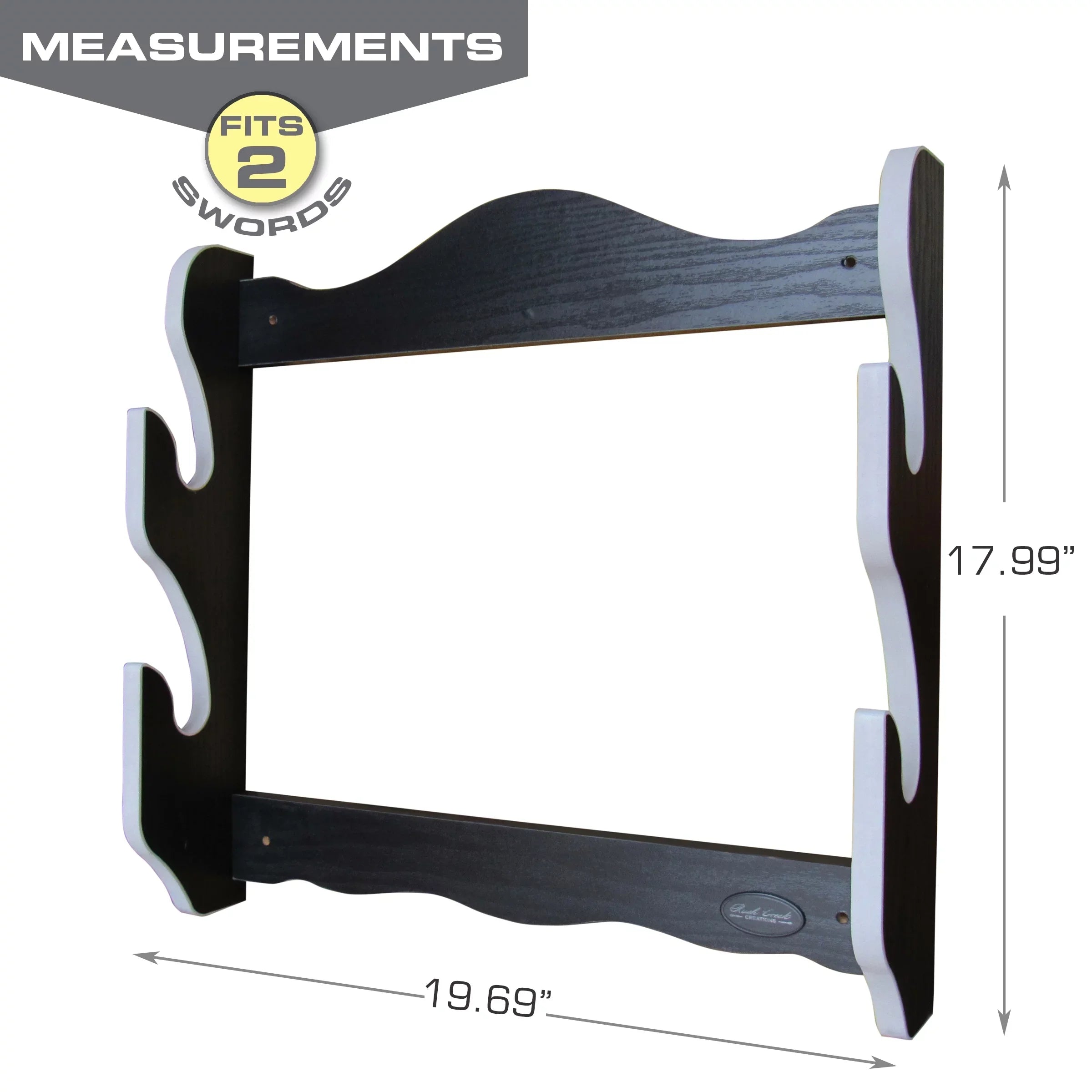 Creations Convenient Sword Mount Katana Rush - 2 Samurai Arts Martial Creek Rack Wall Assembly