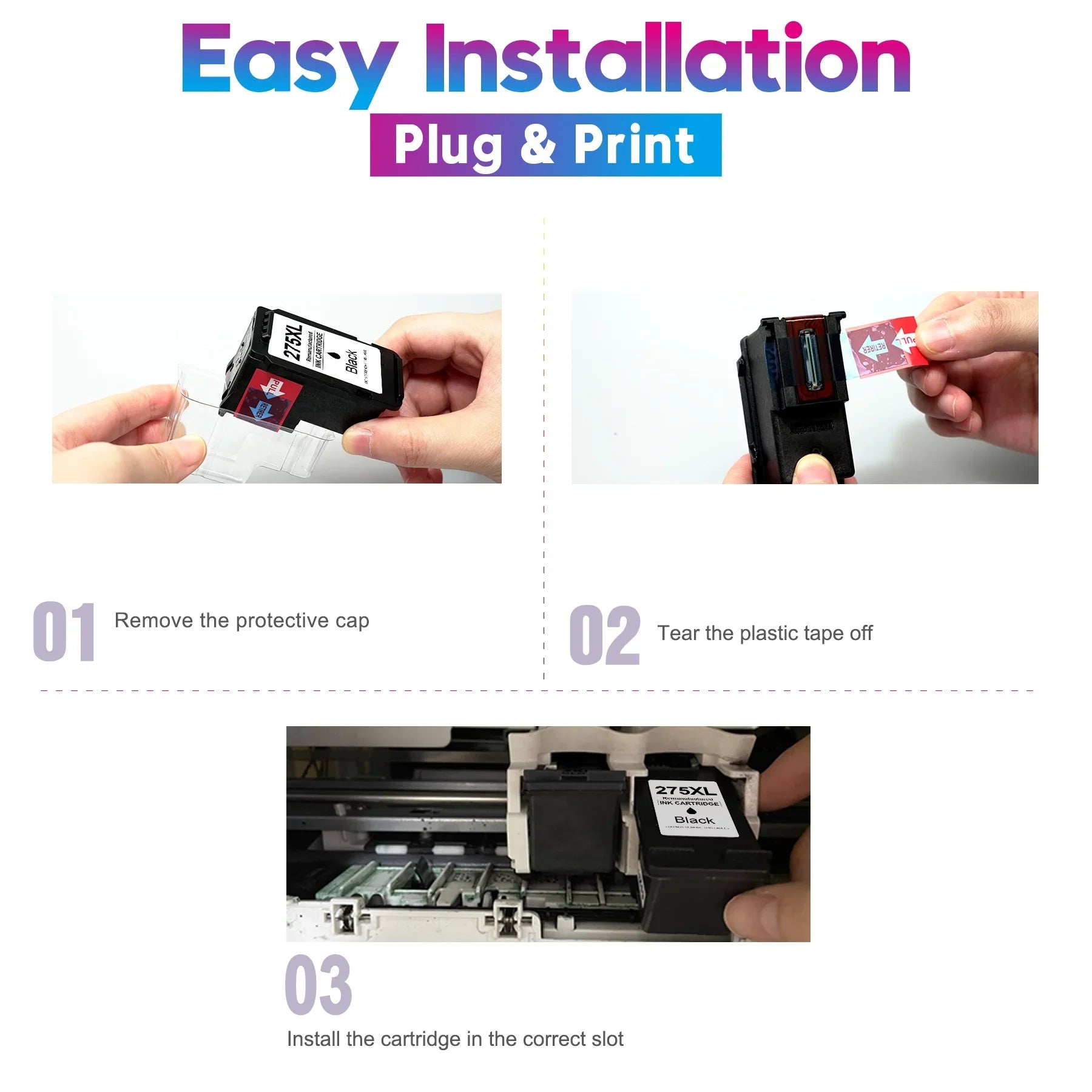 (1 TR4722 TR4720 Combo Ink Compatible Printer Pack TS3520 1 Canon Yield CL-276 Printer PG-275 PIXMA TS3522 Black High to Cartridges XL and Color) Ink 276xl for 275xl