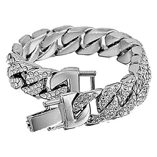 ST10311 -C Charles - MB on Blast Hop Timepiece- Men's Big Raymond Inspired by Bling Diamond Blue Out - Rhinestones SLV Iced Hip Watch