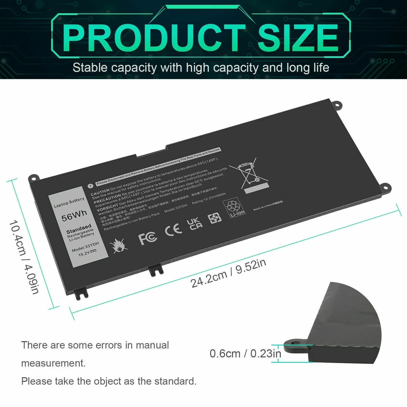 Latitude 3590 Battery 3480 W7NKD 33YDH 3580 US For P30E001 3490 3380 Laptop