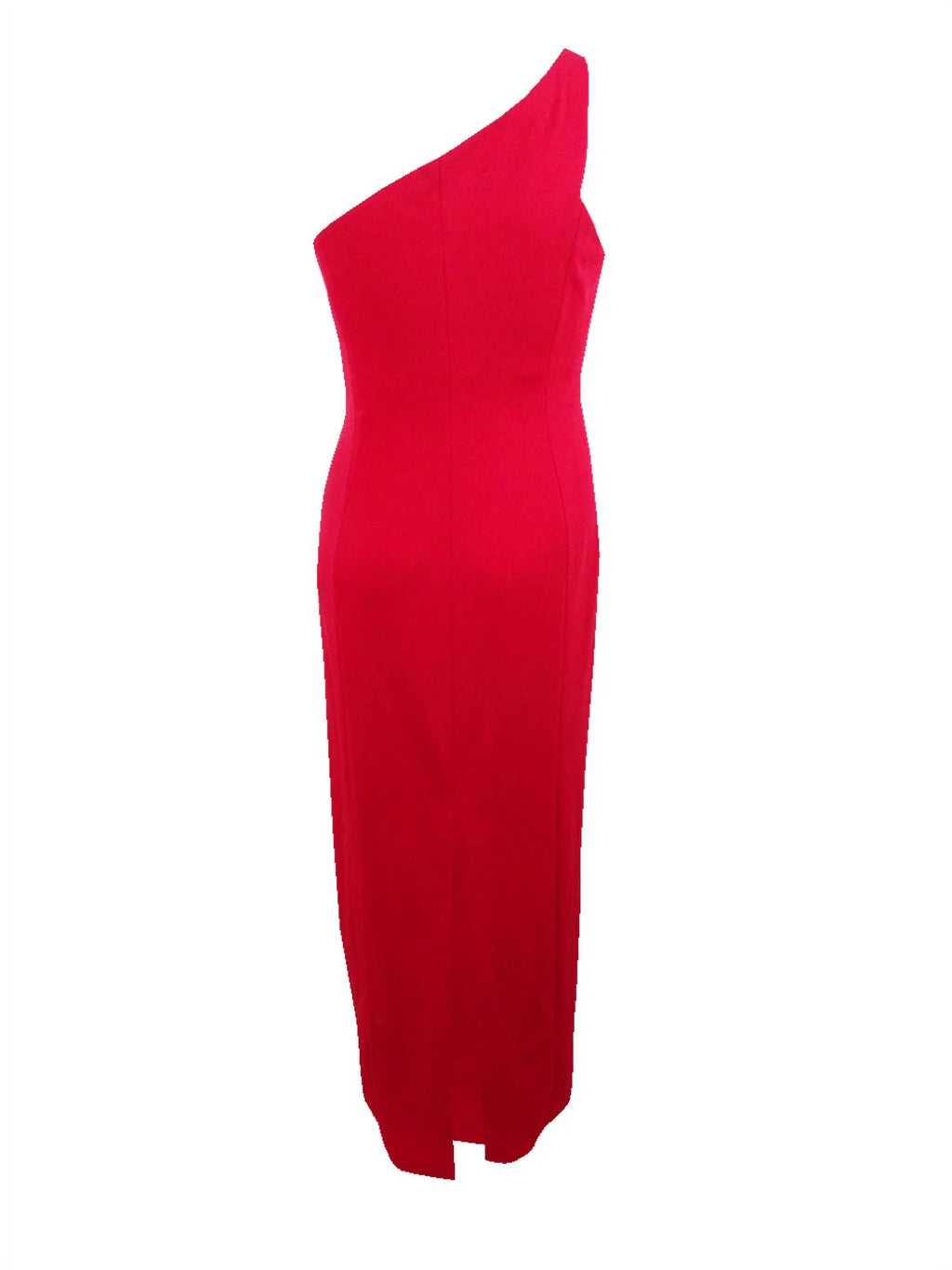 One-Shoulder Slit Gown Calvin Klein Red) Women's (14,