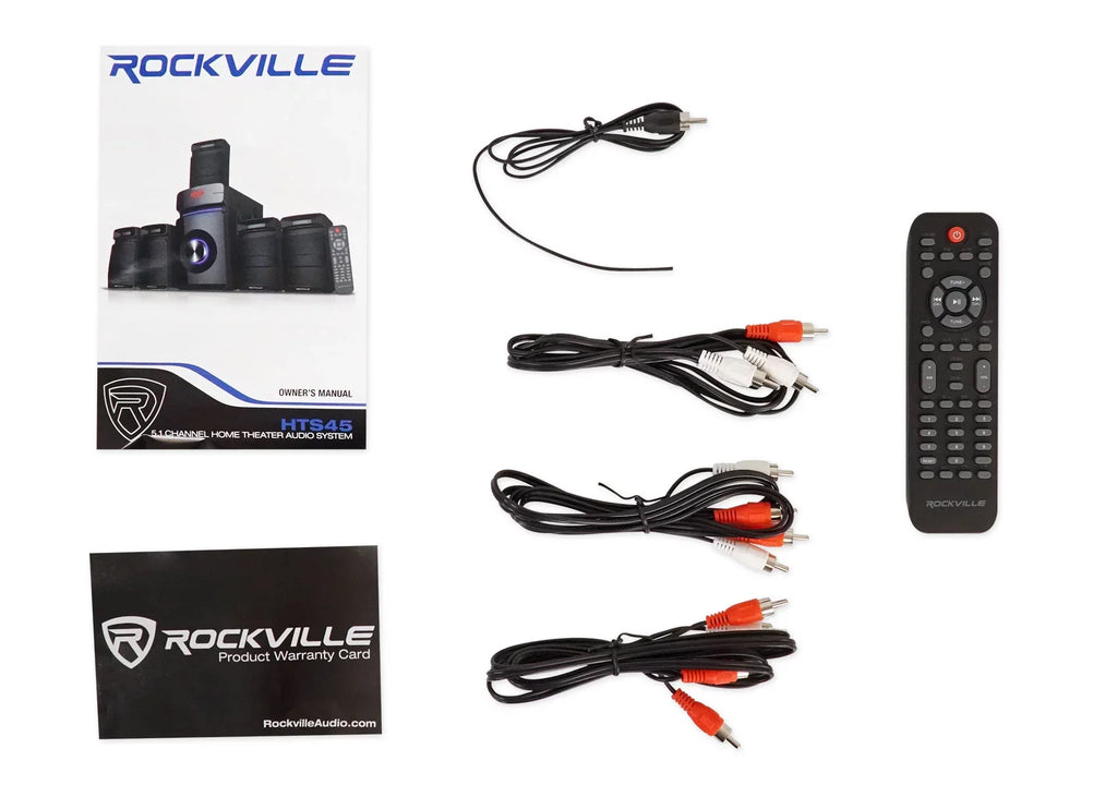 Mics Home System Wireless Sub+(2) Theater/Karaoke w/5.25" VHF Rockville Machine