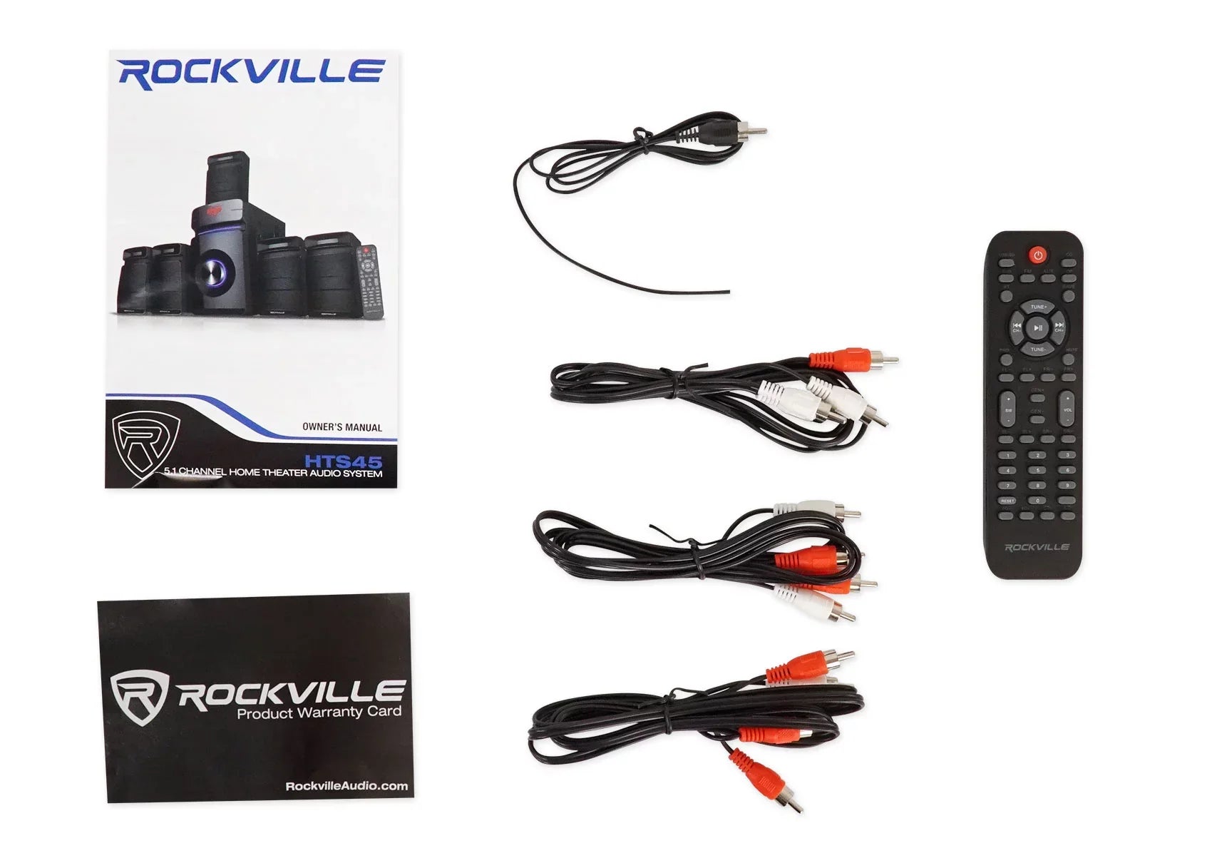 Mics Home System Wireless Sub+(2) Theater/Karaoke w/5.25" VHF Rockville Machine