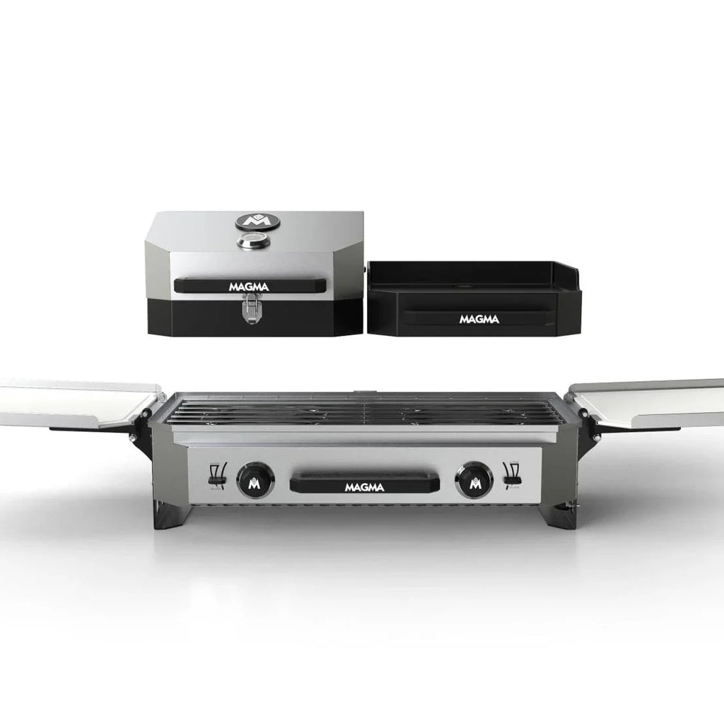 Camping Double Top Crossover Stove With Griddle Grill Burner & Top Magma