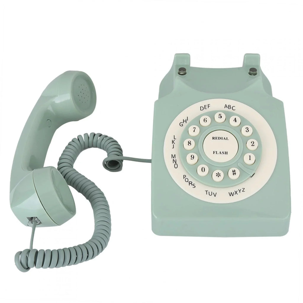 European Button High - Telephone Telephone Call Clear Large Aigend Antique Vintag Definition Landline Green
