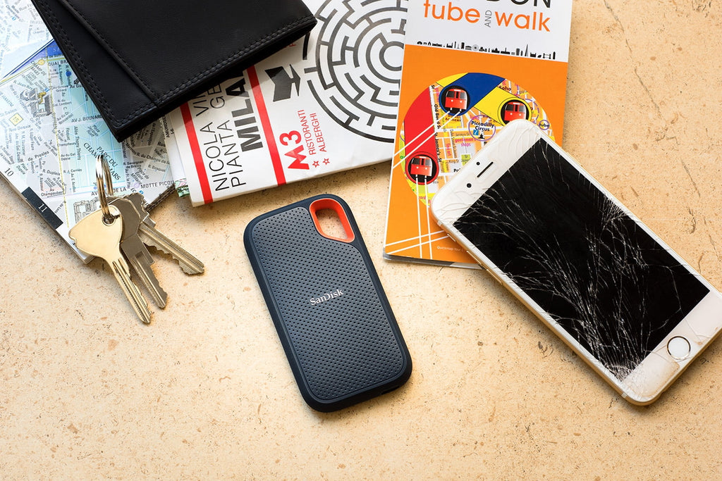 USB-C, - SSD Portable to 1050MB/s SDSSDE61-1T00-AW25 Up 1TB SanDisk - Extreme External 3.2 Gen USB - 2