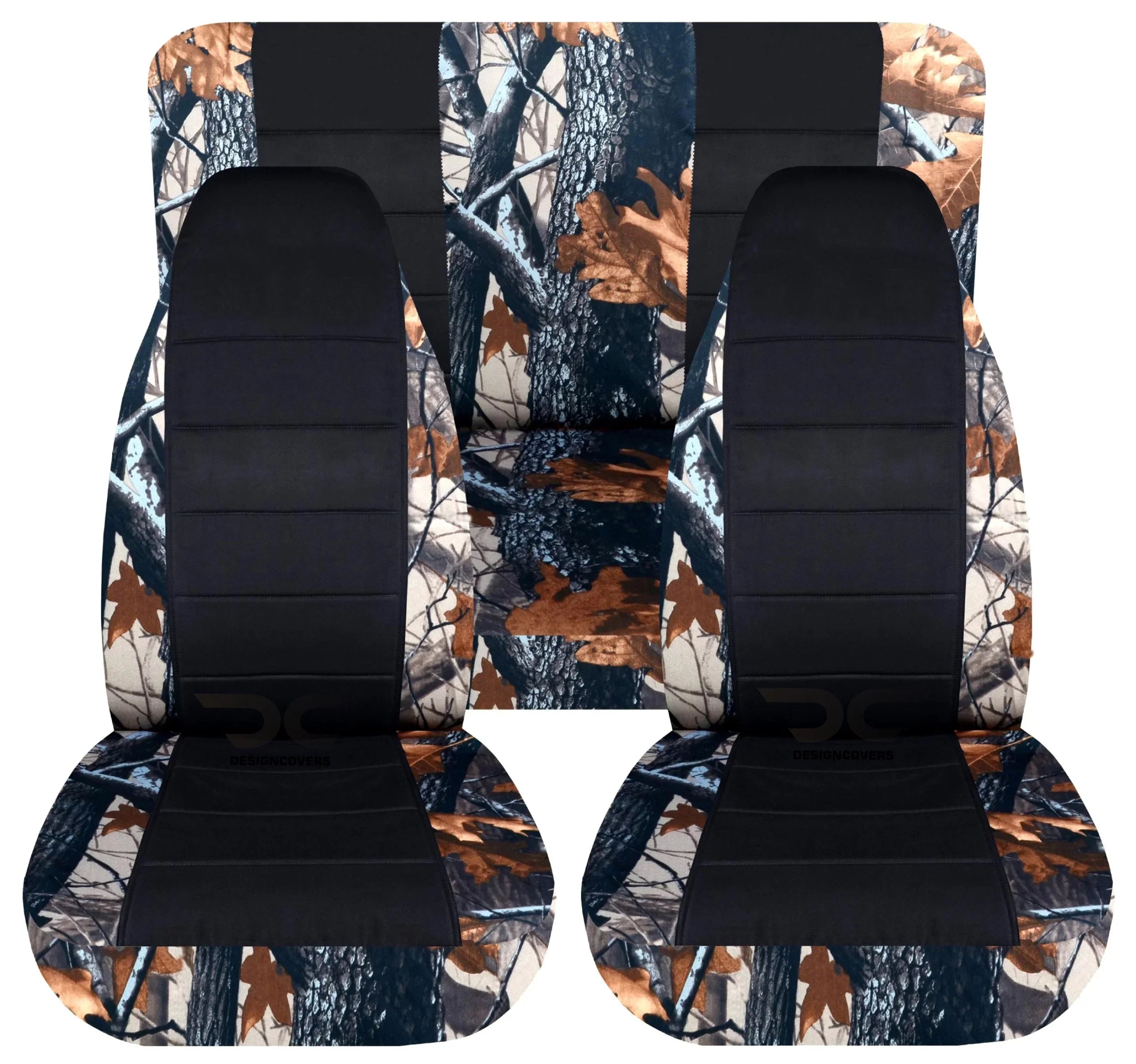 tree 2003-2006 and with Black- Real Front&Rear 2door Camo Jeep Covers:Gray wrangler Seat Front&Rear T406-Designcovers LJ Full Compatible Set